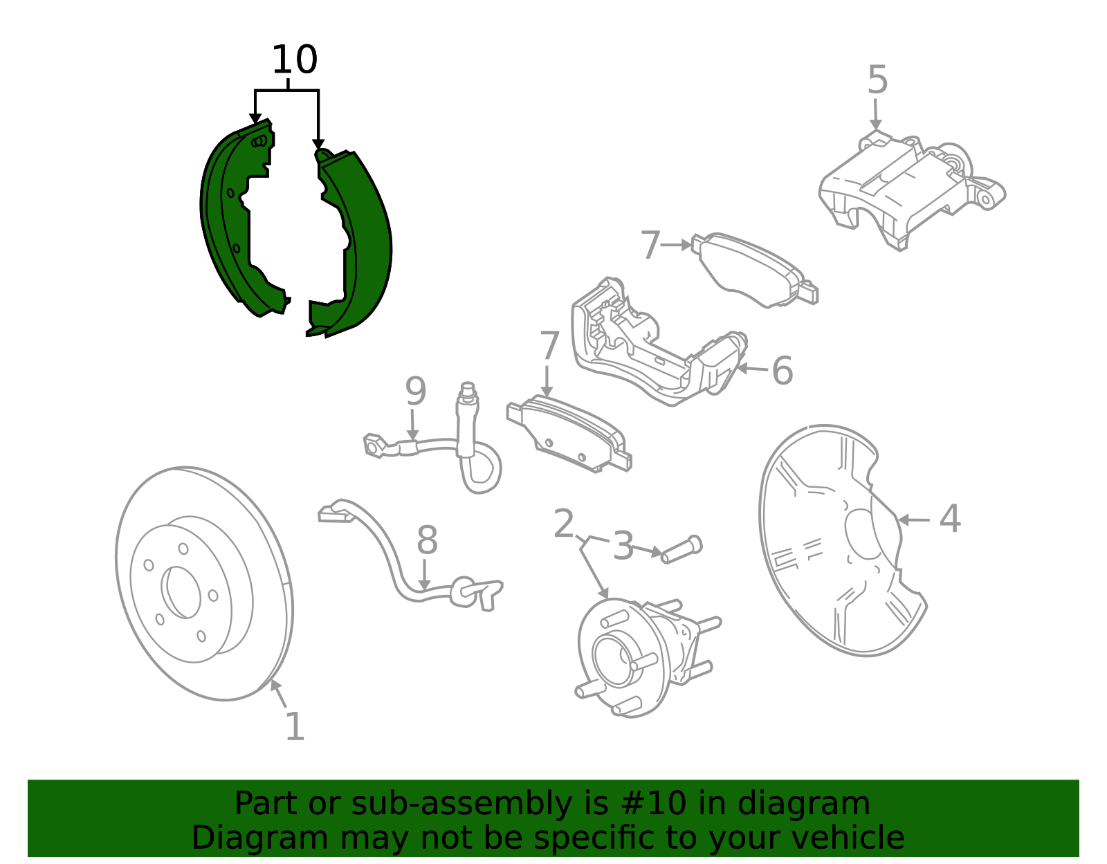 Matick Shoes 2007-2017 GM Rear Parking Brake Shoe 96626083 | Shop Matick Buick GMC