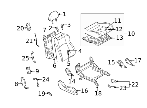 Front Seat Components for 2005 Nissan 350Z #3