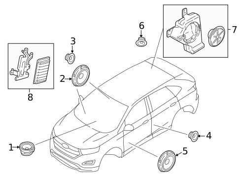 Antenna & Radio for 2021 Ford Edge #1