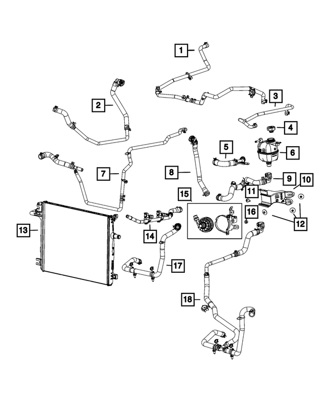 68669603AA - : Coolant Hose for Mopar Image