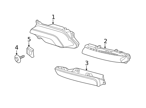 Daytime Running Lamp Components for 2013 Mercedes-Benz E400 #0