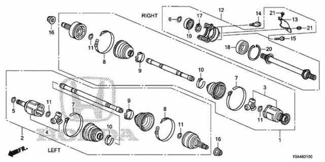 Driveshaft - Half Shaft (1) for 2012 Honda CR-V #0