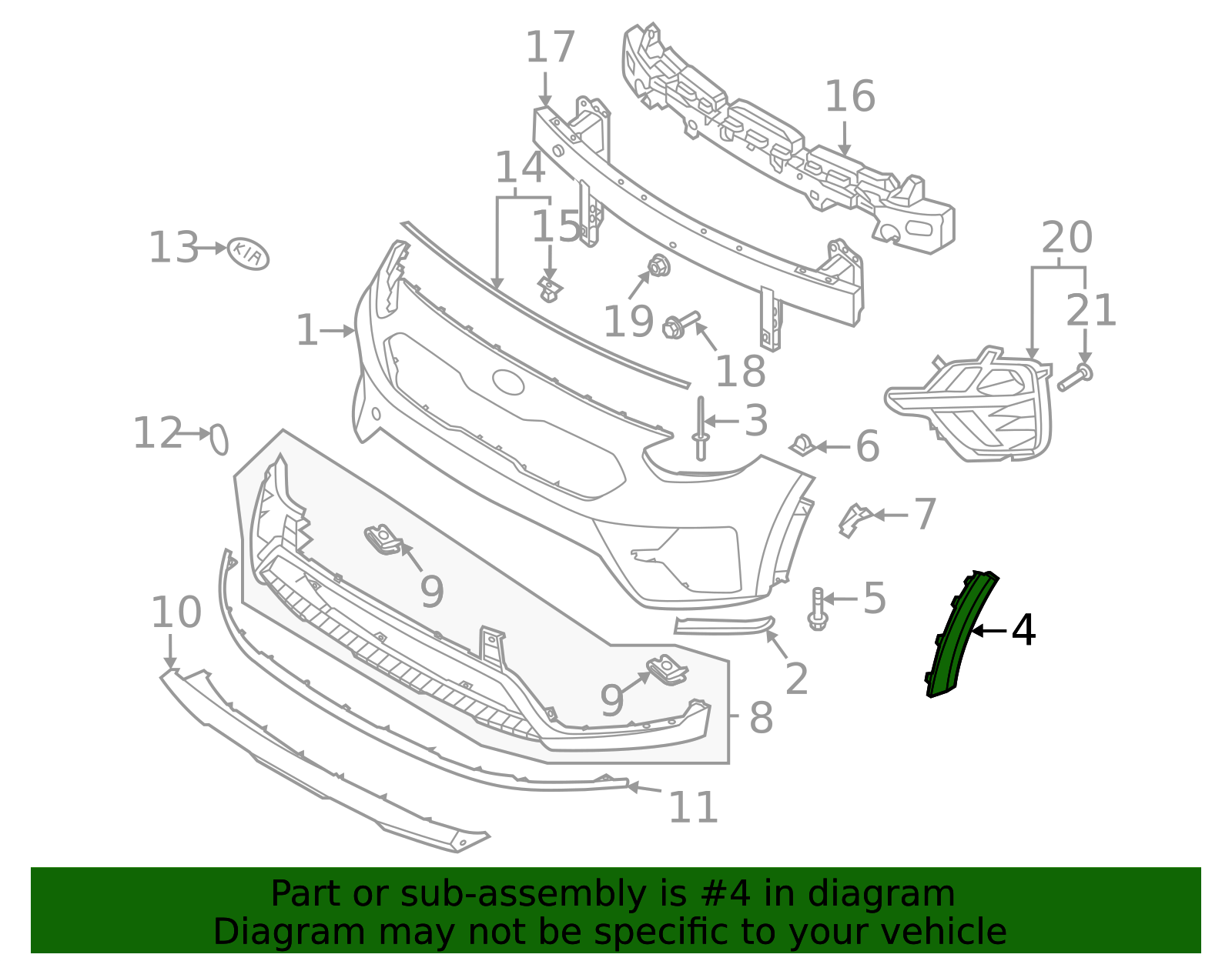 2020-2022 Kia Niro Outer Molding 86557-G5500 | OEM Parts Online