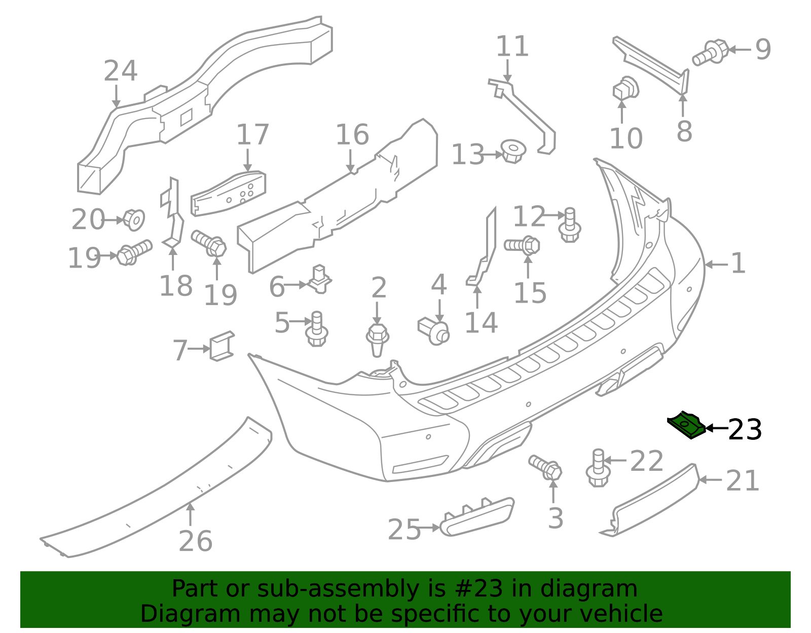 2021-2024 Nissan Armada Bumper Cover Spacer Panel Nut 80999-6GW0A | OEM ...