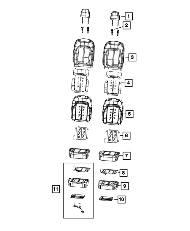 6LY591X7AD - Interior Trim: Front Headrest for Mopar Image