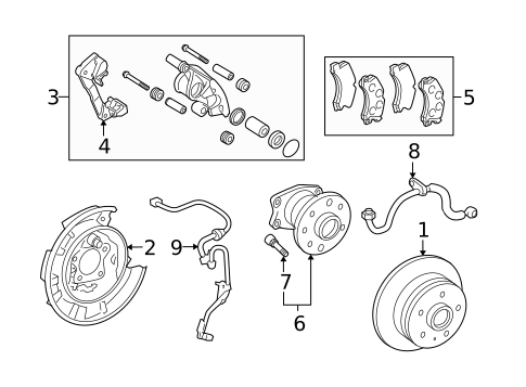 Rear Brakes for 2005 Toyota Avalon #0
