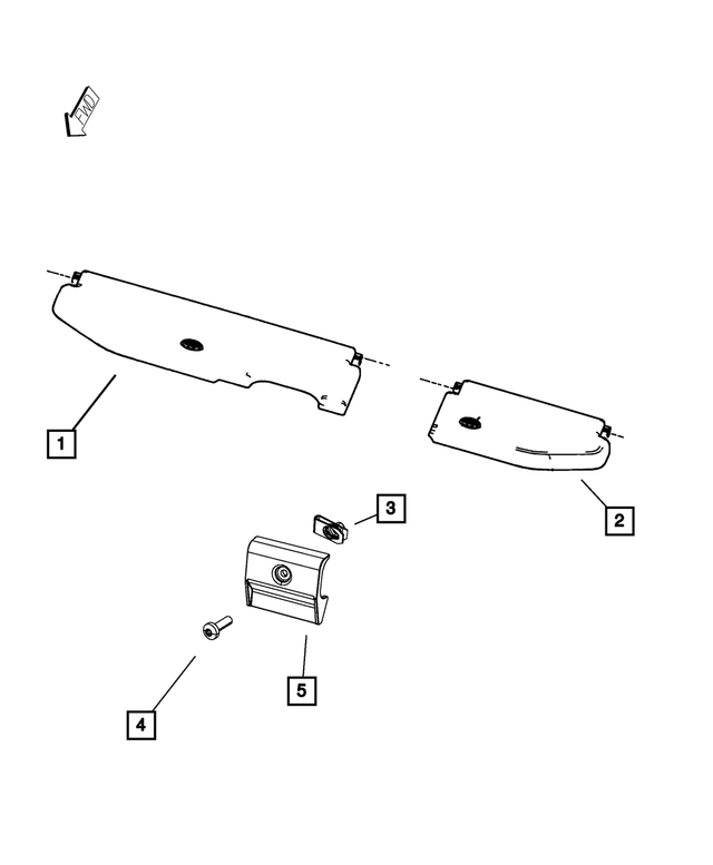 5LB77DX9AA - Interior Trim: Storage Bin Lid for Mopar Image image