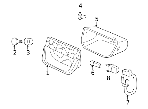 High Mounted Stop Lamp for 1997 Honda CR-V #0