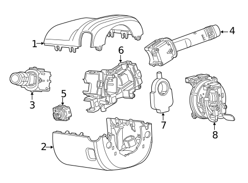 Shroud, Switches & Levers for 2015 Chevrolet Corvette #0