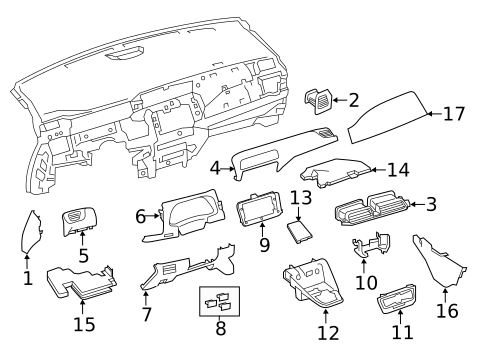 Instrument Panel Components for 2021 Nissan LEAF #0