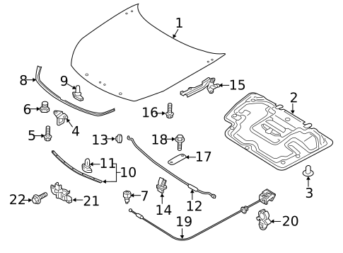 Hood & Components for 2019 Fiat 124 Spider #0