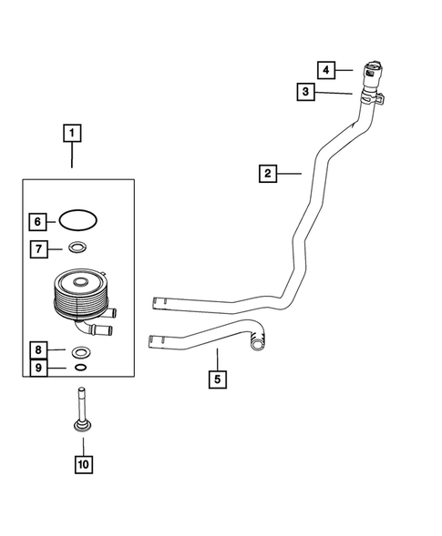 Transmission Oil Cooler, and Lines for 2015 Fiat 500 #0