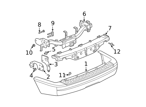 Bumper & Components - Rear for 2006 Dodge Durango #0