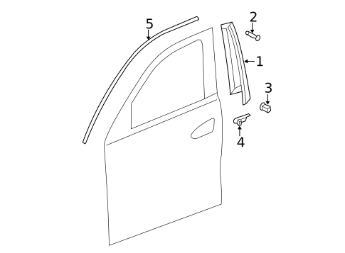 Exterior Trim - Front Door for 2016 Mercedes-Benz GL63 AMG #0