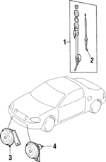 38150SM4A12 - Electrical: Horn for Honda: Accord, Civic, Civic del Sol, Prelude Image