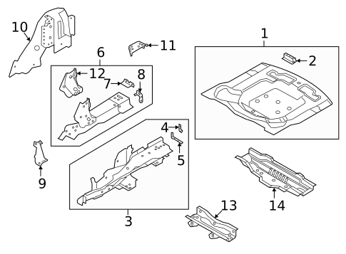 Rear Floor & Rails for 2021 Jaguar E-Pace #0