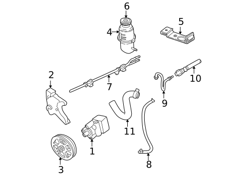 Pump & Hoses for 2003 Chrysler 300M #0
