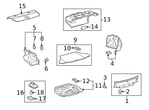 Interior Trim - Rear Body for 2010 Lexus HS250h #0