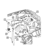 4645994AA - Interior Trim: Bracket for Dodge: Caliber | Jeep: Compass, Patriot Image