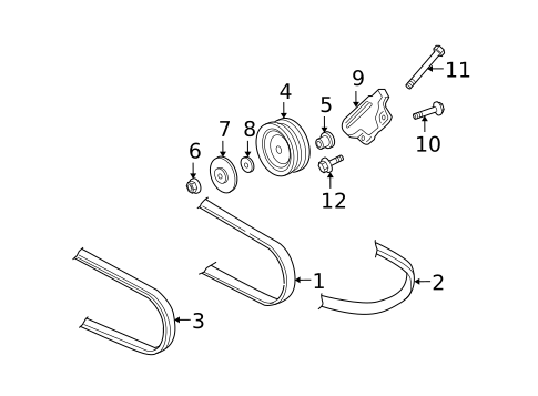 Belts & Pulleys for 1999 Acura RL #0