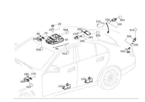 Interior Lamps for 2010 Mercedes-Benz C300 #0