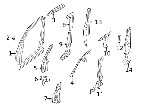 Center Pillar for 2019 Nissan NV1500 #0