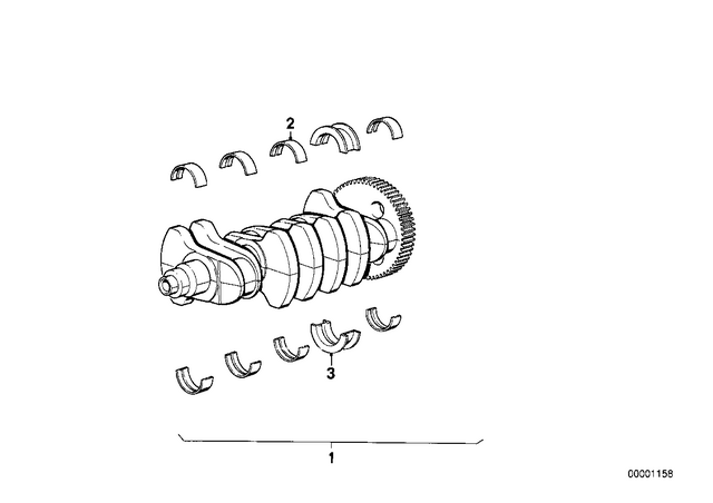 11211460713 - : Bearing Shell Yellow - Stufe 1 for BMW-Motorrad Image