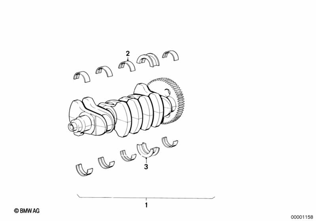 11211460030 - Engine: Bearing Shell Green - Stufe 0 for BMW-Motorrad Image