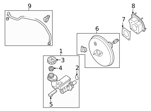 Master Cylinder - Components On Dash Panel for 2013 Nissan Sentra #0