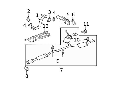 Exhaust Components for 2009 Cadillac DTS #0