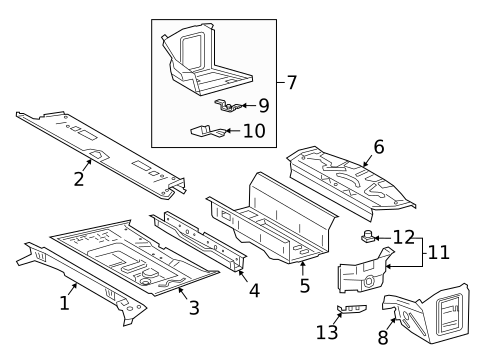 Rear Floor & Rails for 2021 BMW Z4 #0