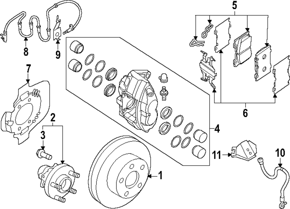 41001-6GP1A - Caliper 2023-2025 Nissan Z | Nissan Parts