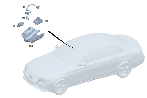 Sensors, Camera and Switches Behind Windshield for 1999 Mercedes-Benz E300 #0