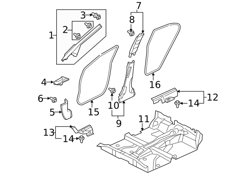 Interior Trim - Pillars for 2009 Honda Civic #0