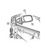 6AD061SQAA - : Outside Rear-View Mirror, Right for Dodge: Journey Image