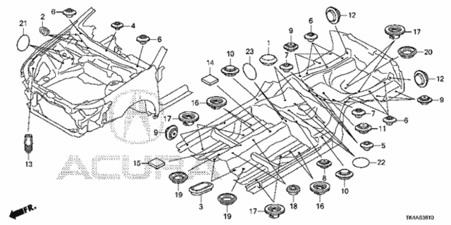 Grommet (FR.) for 2014 Acura TL #0