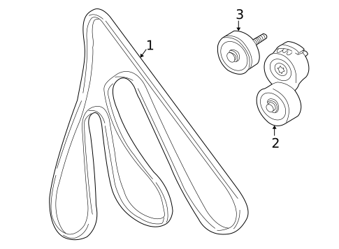 Accessory Drive Belt System Components for 2006 Mercury Monterey #0