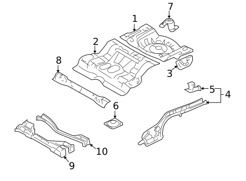 Rear Floor & Rails for 2007 Ford Fusion #0