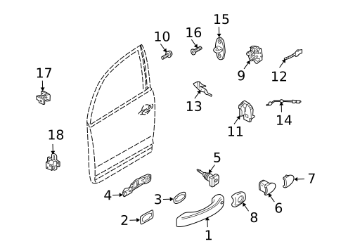 Lock & Hardware for 2003 Porsche Cayenne #0
