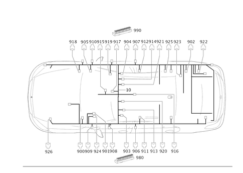 Frame Floor Unit Main Cable Harness for 2020 Mercedes-Benz S63 AMG #0