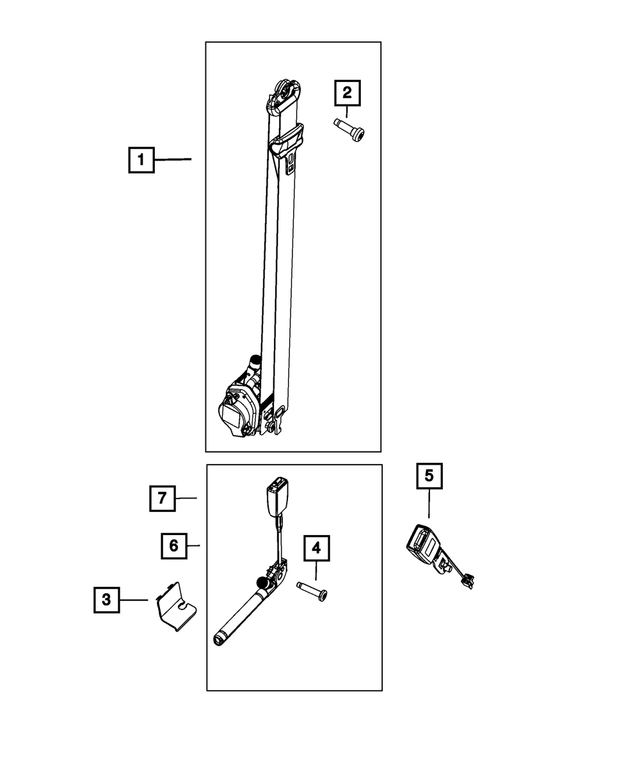 1UC82JXWAL - Restraints: Front Seat Belt And Retractor, Right for Mopar Image image