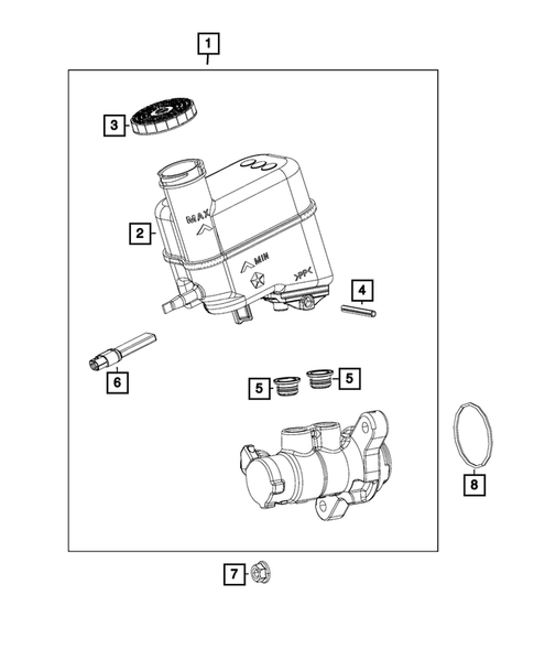 Brake Master Cylinder for 2018 Jeep Compass #0