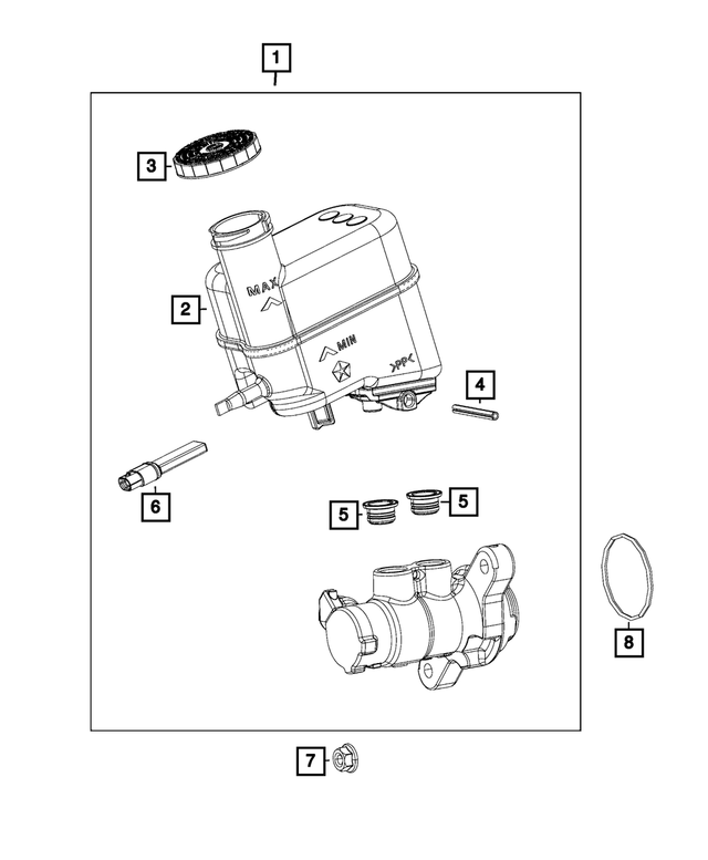 68211344AB - : Master Cylinder Reservoir Cap for Mopar Image
