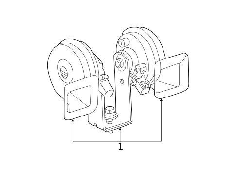 Horn for 2003 Jeep Liberty #0