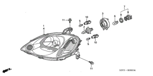Headlight for 2000 Honda Insight #0