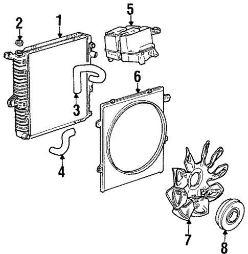 Cooling Fan for 2000 Mercury Mountaineer #0