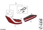 63214B0F7E6 - Lighting: Rear Light in the Side Panel, Right for BMW Image