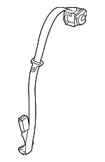 19180952 - : Part# 19180952 Light Gray Rear Center Seat Belt with Retractor for Chevrolet: Cobalt Image