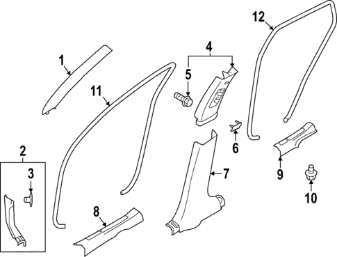 Interior Trim - Pillars for 2025 INFINITI QX55 #0