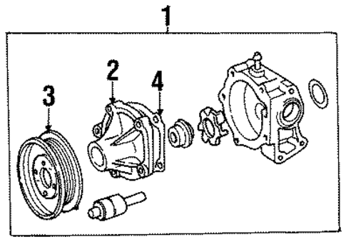 Water Pump for 1996 Toyota Paseo #0